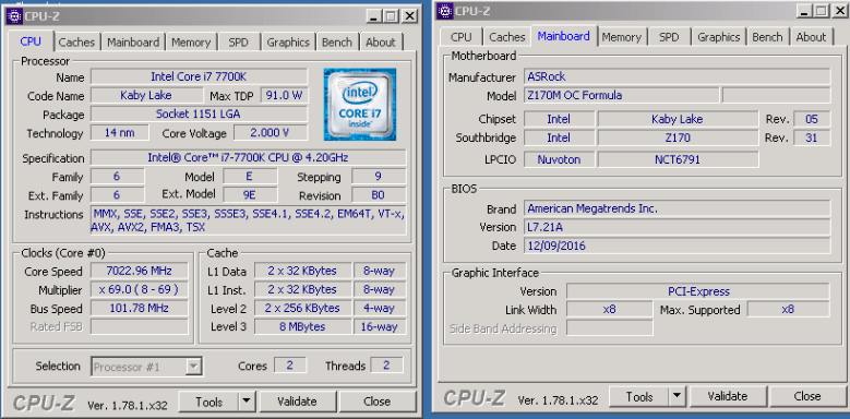 Intel Core i7-7700K supera los 7GHz