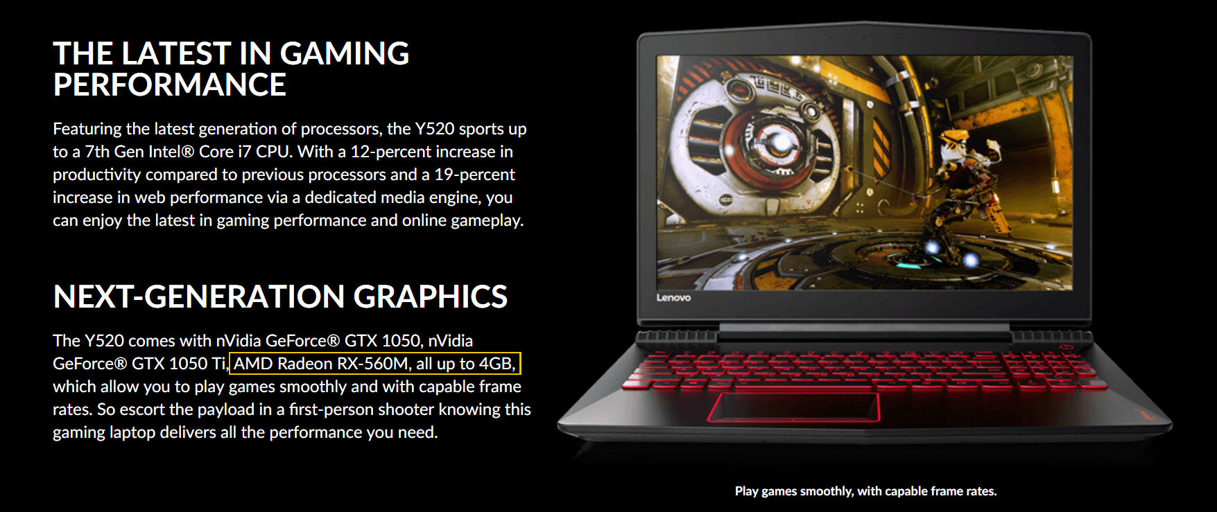 Gaming notebook AMD RX560M