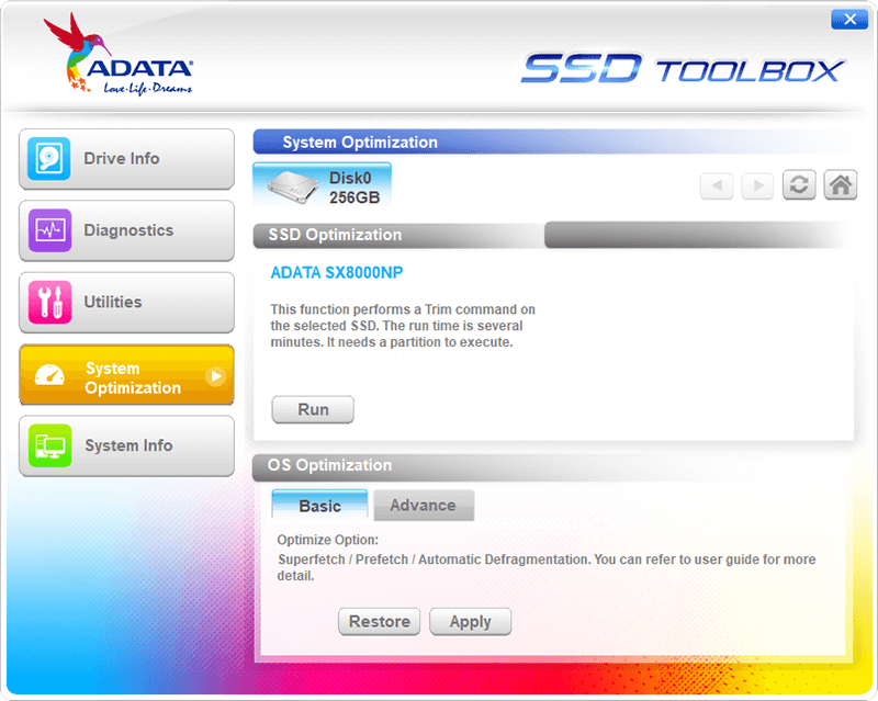 ADATA XPG SX8000 256GB M.2 NVMe