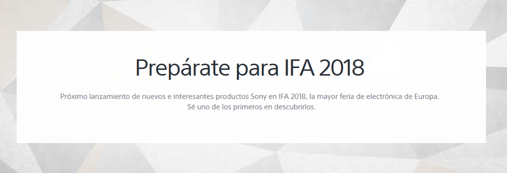 Sony IFA 2018