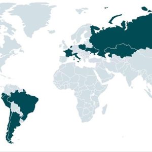 Figura 1. Países blanco de la campaña, de acuerdo a la telemetría ESET